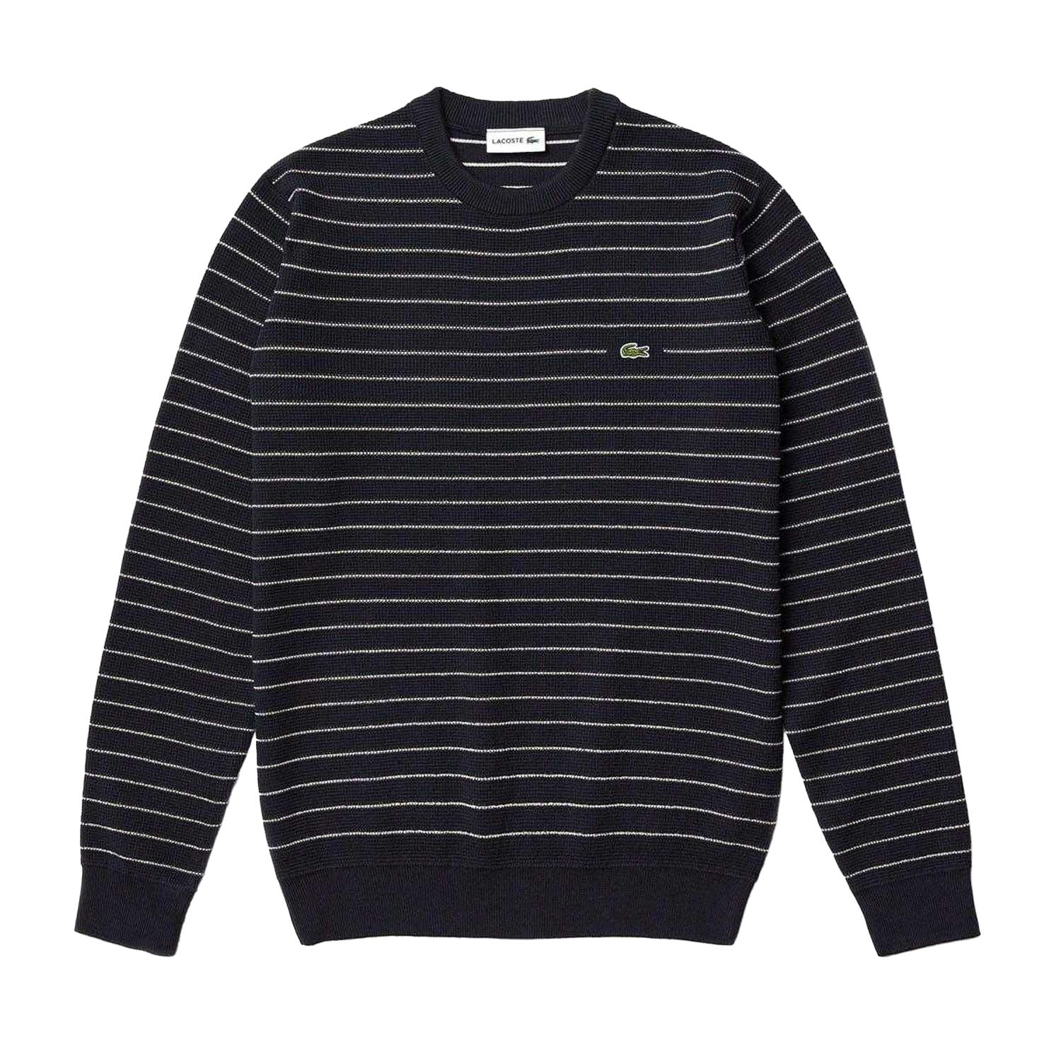 Lacoste Men's Textured Stripe Cotton Sweatshirt XL Vloot