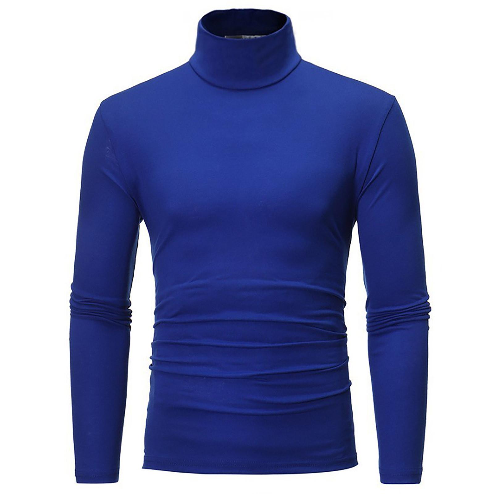 Choose one Men's Warm T-shirt Long Sleeved Warm Top Winter Sweater Warm Sports Shirt Casual Underwear High Neck Shirt Sports Top Sports Shirt XL