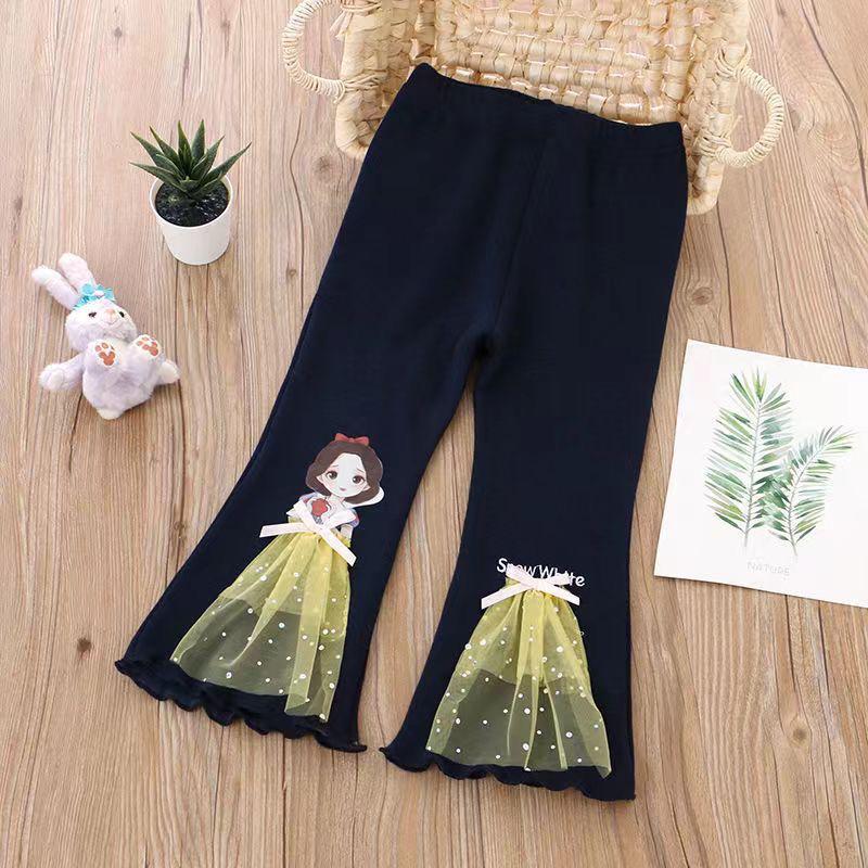 Voyex Meisjesbroek met klokkende pijpen voor lente en herfst 2023 - Trendy westernstijl voor kleine meisjes 120cm