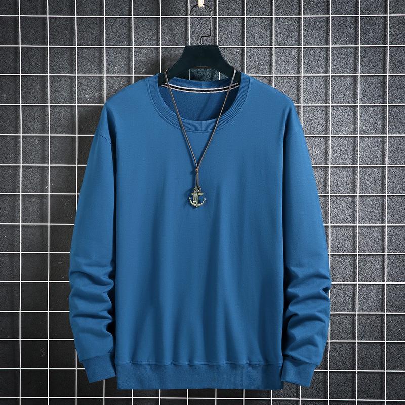 StrideBox 2023 Men's Plus Size Long Sleeve Loose Sweater Shirt 9XL blauw