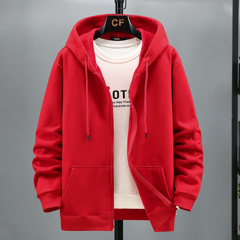 MY OWN STYLE Plus Size Hoodie Heren Herfst Winter Fleece Hoodies Effen Kleur Jas Hoodies Big Size 10XL 7XL