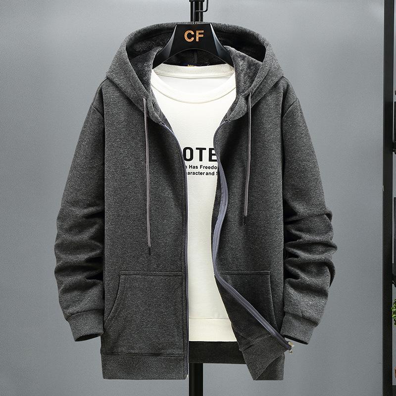 MY OWN STYLE Plus Size Hoodie Heren Herfst Winter Fleece Hoodies Effen Kleur Jas Hoodies Big Size 10XL 8XL