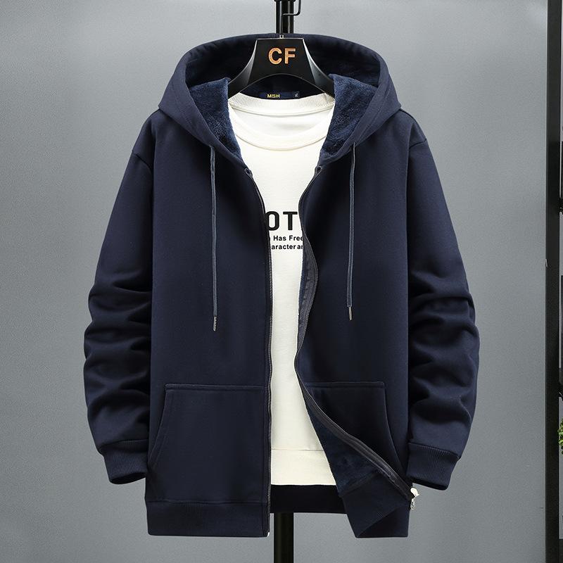MY OWN STYLE Plus Size Hoodie Heren Herfst Winter Fleece Hoodies Effen Kleur Jas Hoodies Big Size 10XL 9XL