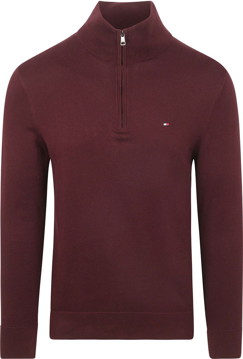 Tommy Hilfiger Half Zip Trui Essential Bordeaux