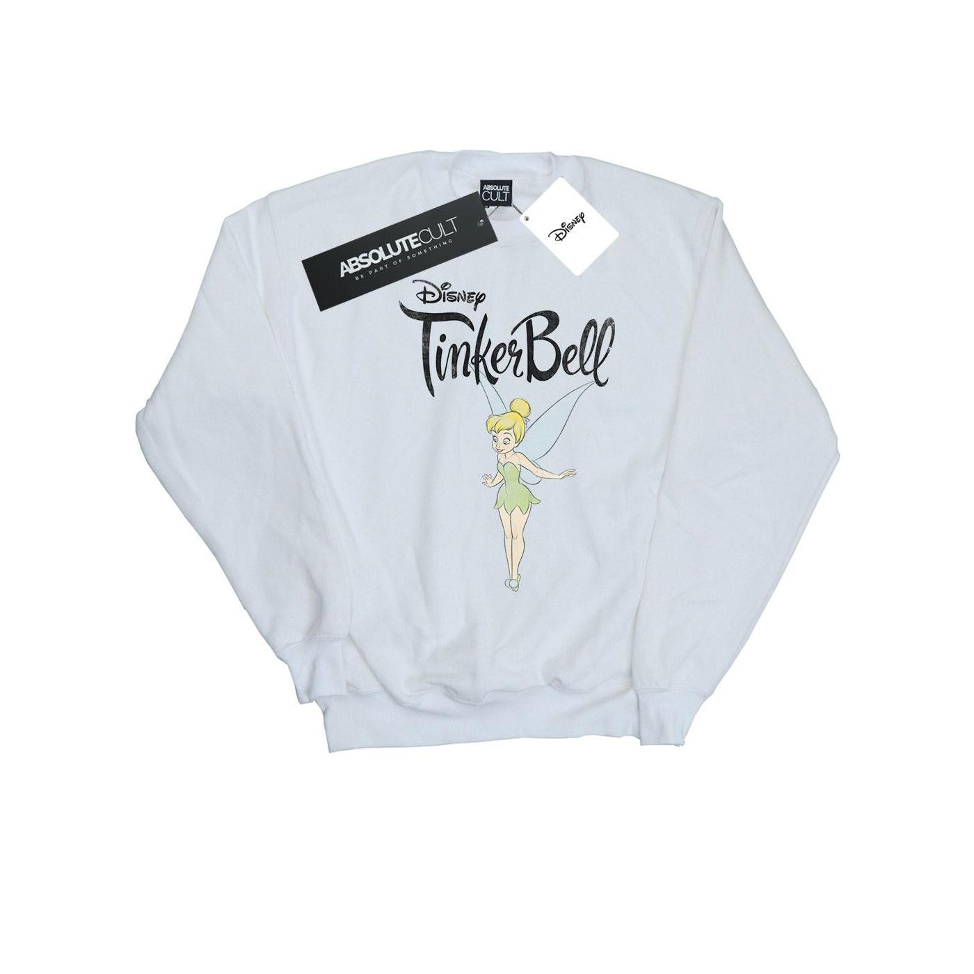 Disney Girls Tinker Bell Flying Tink Sweatshirt 9-11 Years wit