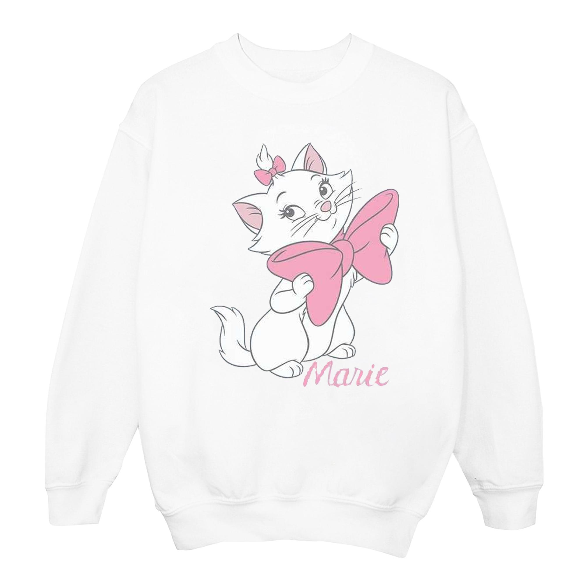 Disney Girls Aristocats Marie Bow Sweatshirt 7-8 Years