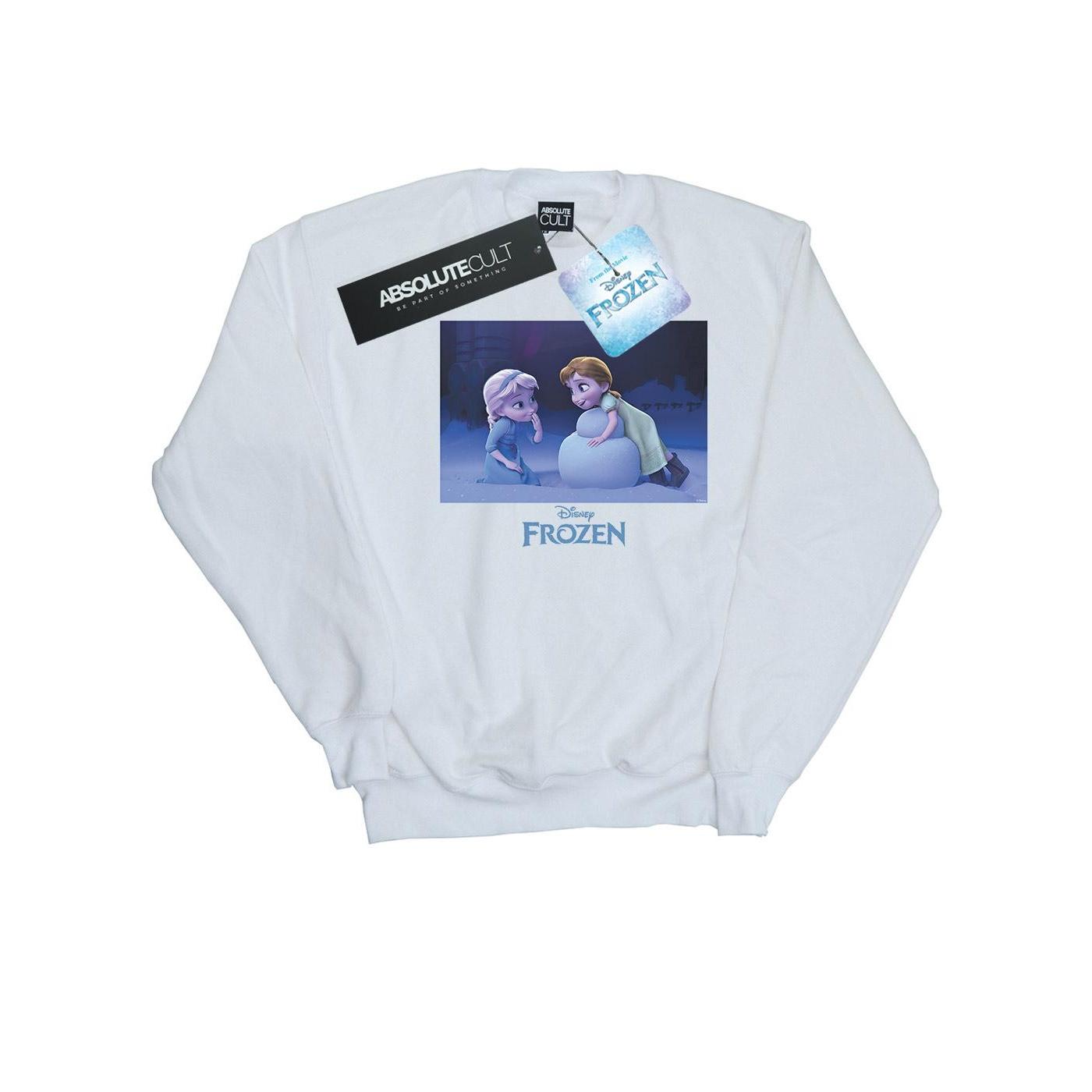 Disney Girls Frozen Bouw een sneeuwpop-sweater 9-11 Years wit