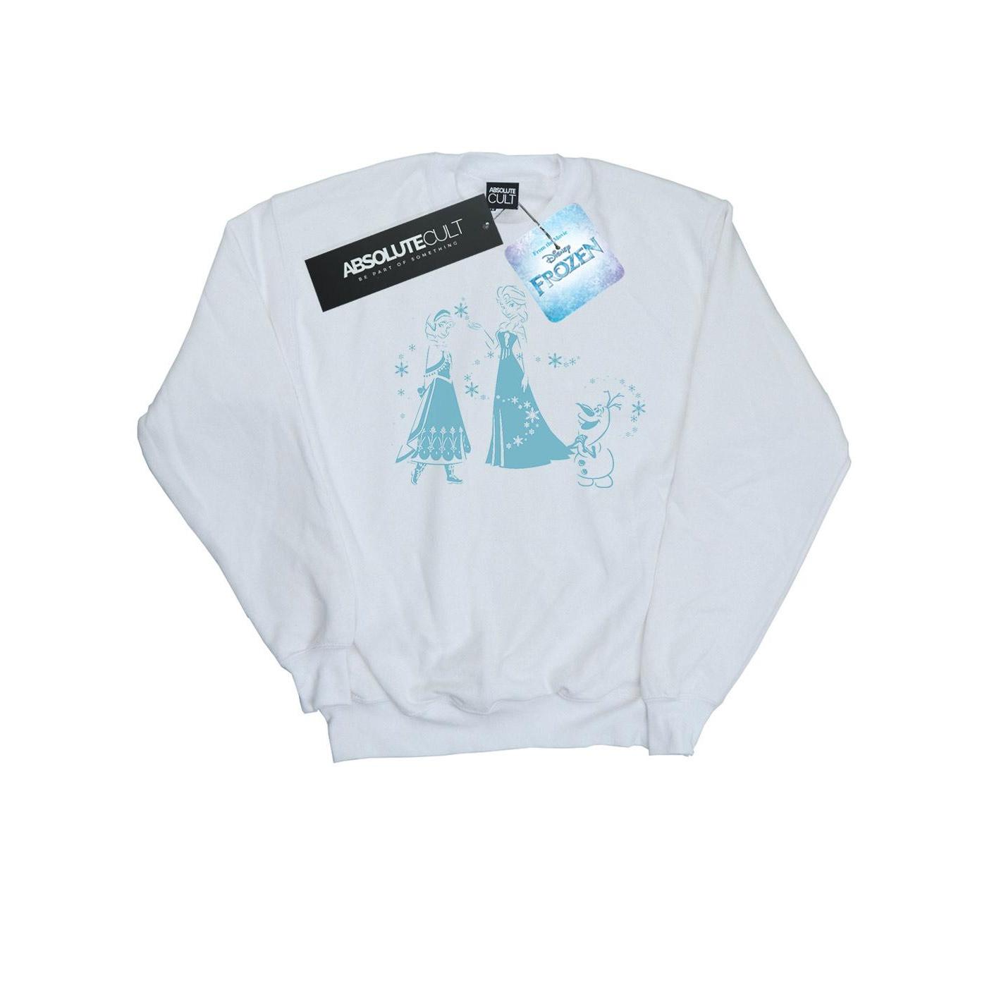 Disney Frozen Magic Sneeuwvlokken Sweatshirt voor meisjes 9-11 Years wit