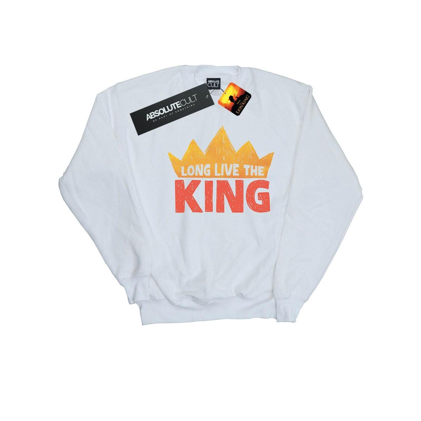 Disney Girls The Lion King-film Lang leve de koning Sweatshirt 9-11 Years wit