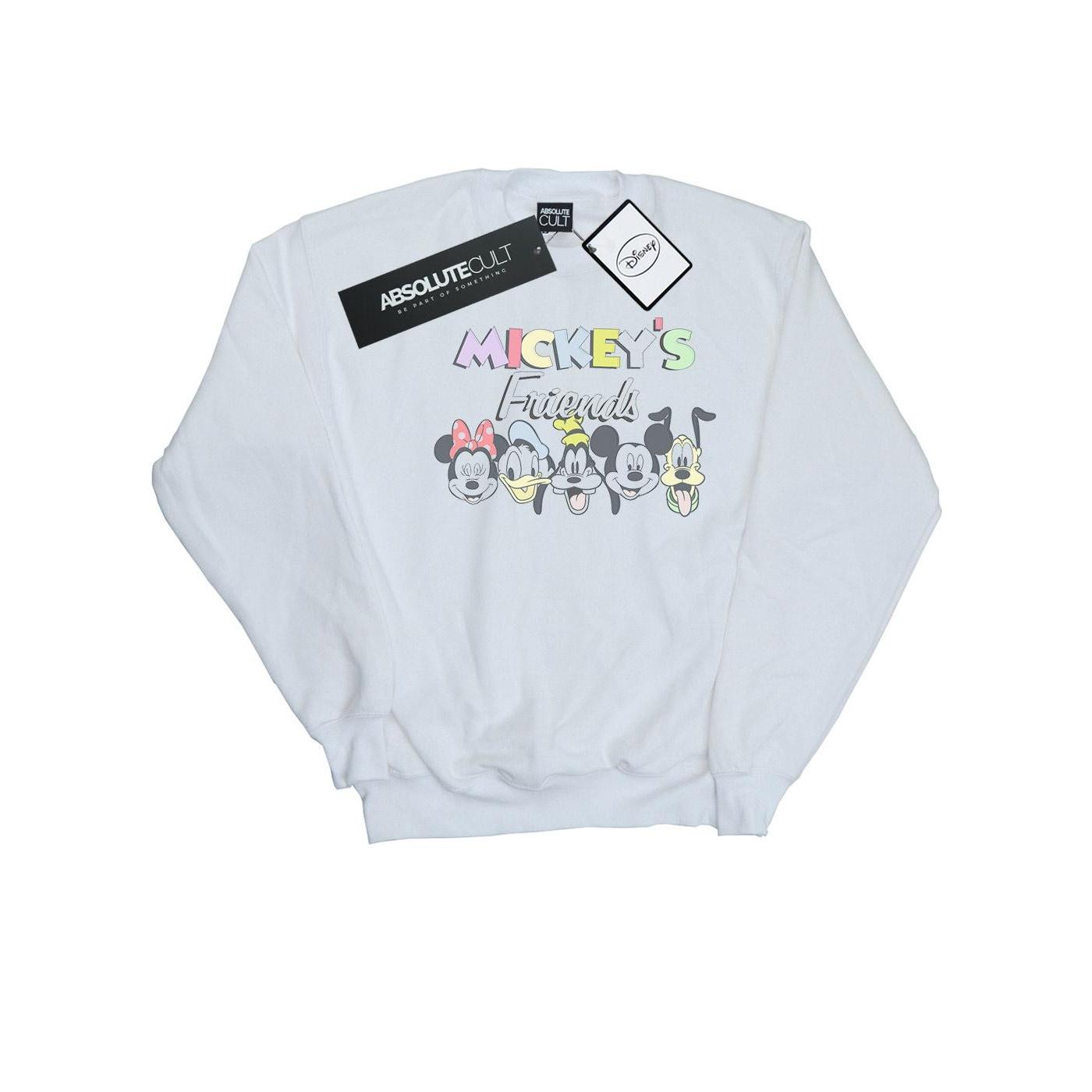 Disney Girls Mickey Mouse Friends Faded Nostalgia Sweatshirt 9-11 Years wit
