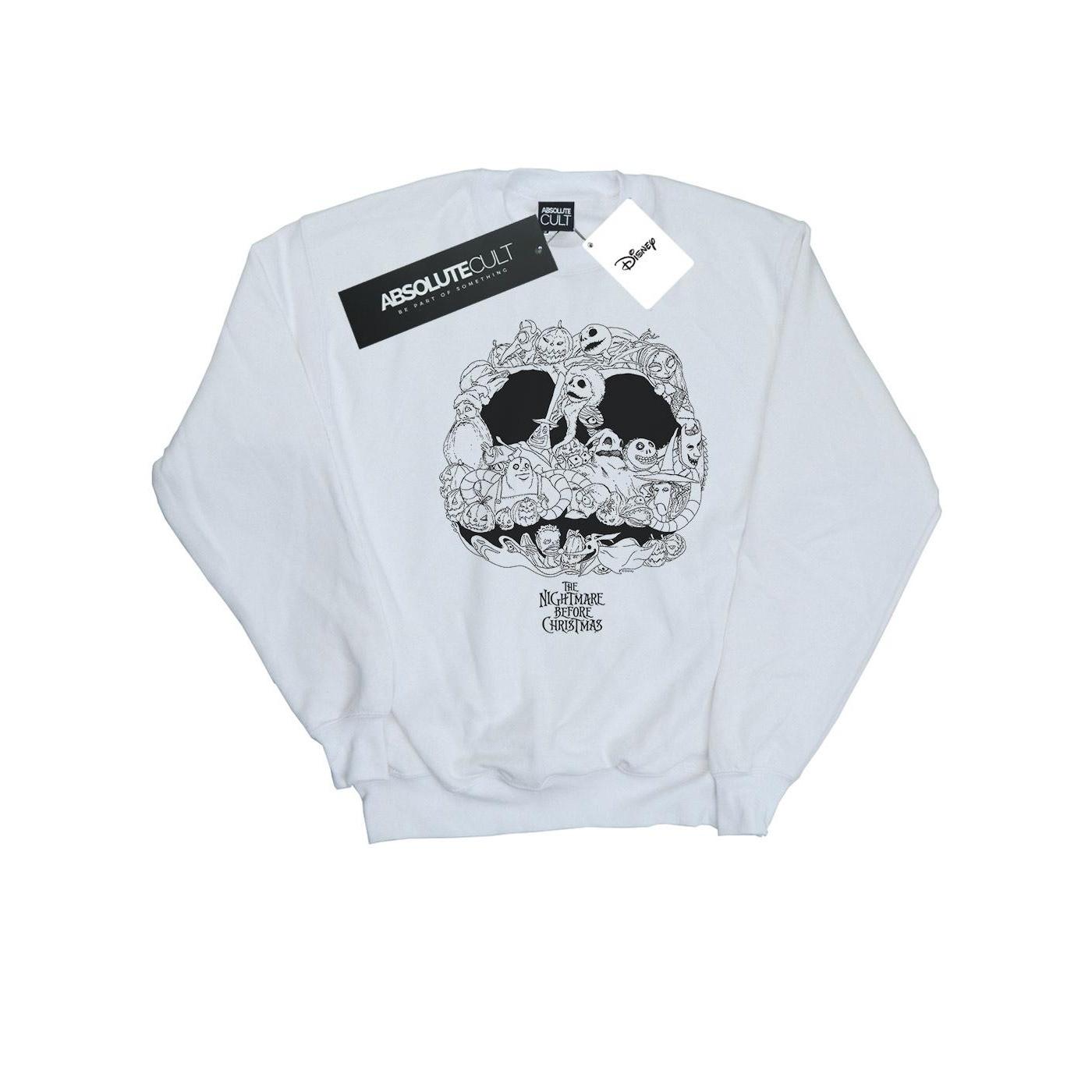 Disney Girls Nightmare Before Christmas Jack Skellington Jack-O-Lanterns Sweatshirt 9-11 Years wit