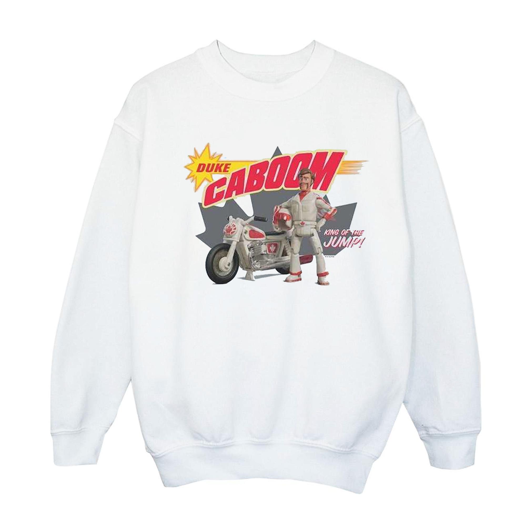 Disney Girls Toy Story 4 Duke Caboom, koning van de sprong, sweatshirt 9-11 Years wit