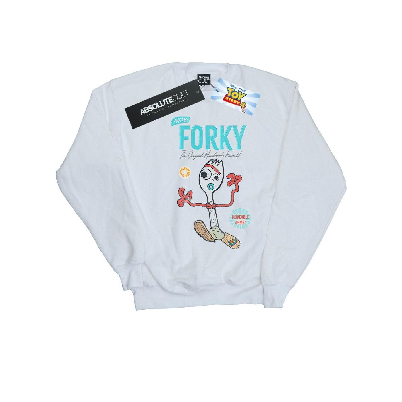 Disney Girls Toy Story 4 Forky handgemaakte vriend Sweatshirt 9-11 Years wit