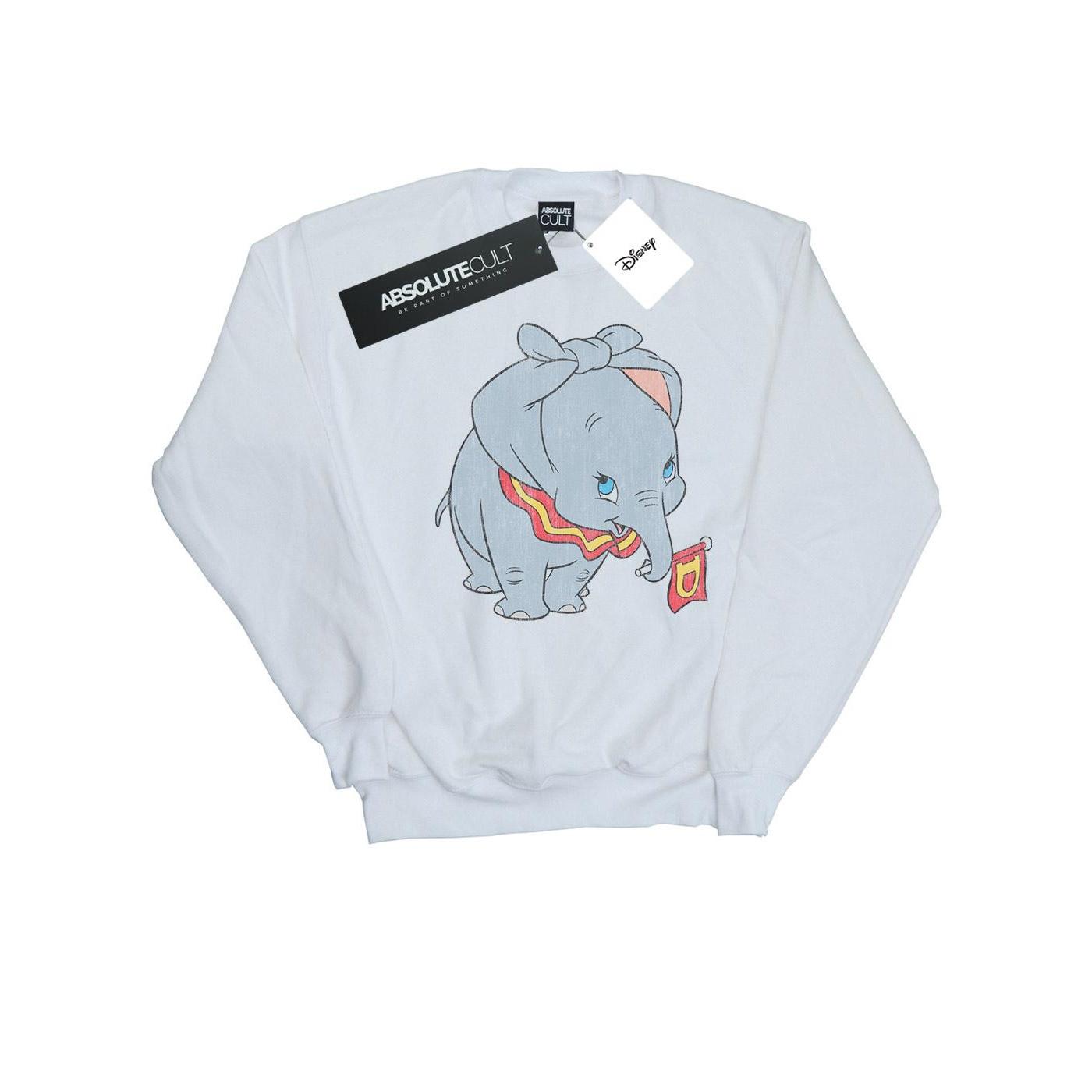 Disney Girls Dumbo Klassiek sweatshirt met vastgebonden oren 9-11 Years wit
