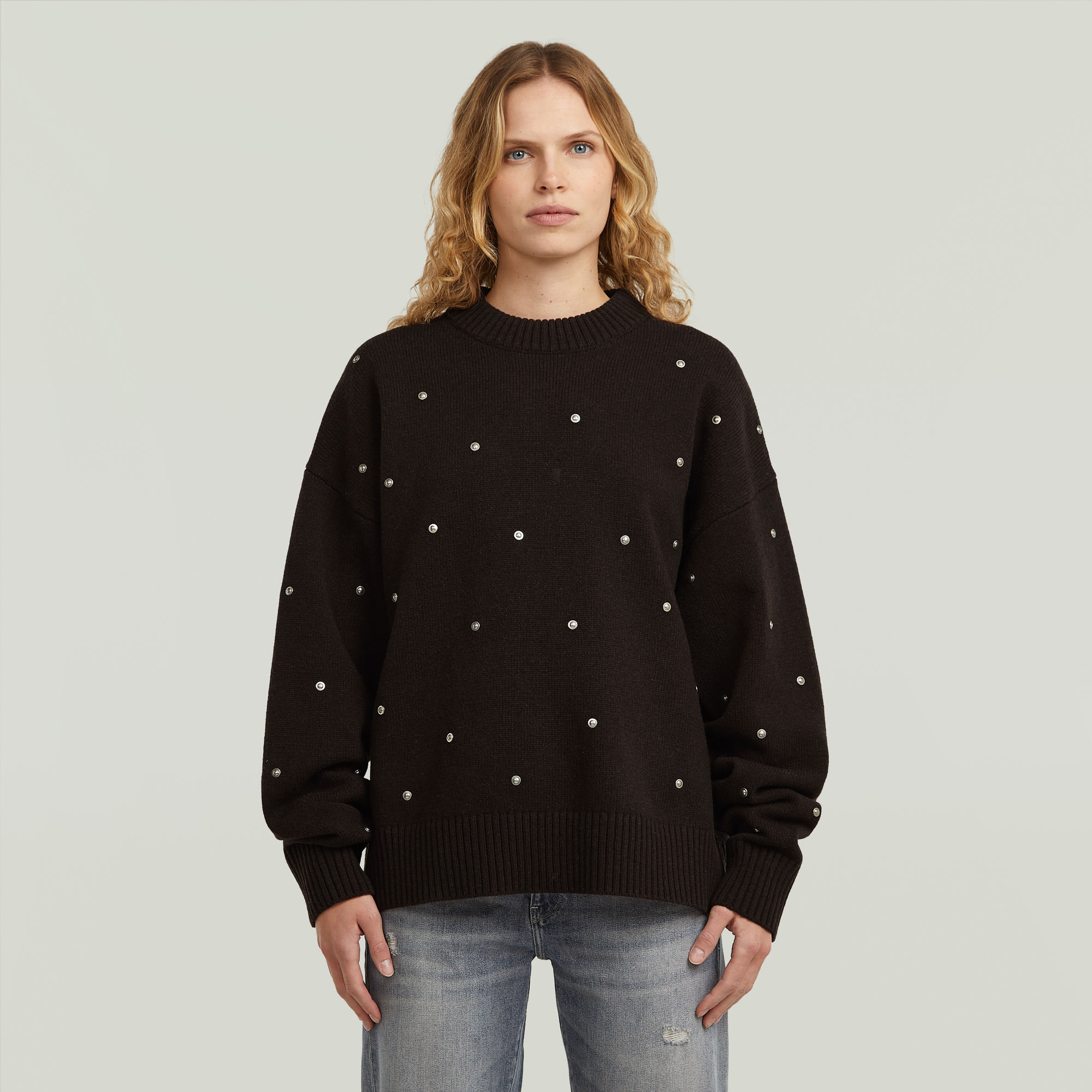 G-Star RAW Heritage Hardware Loose Knit - Bruin - Dames