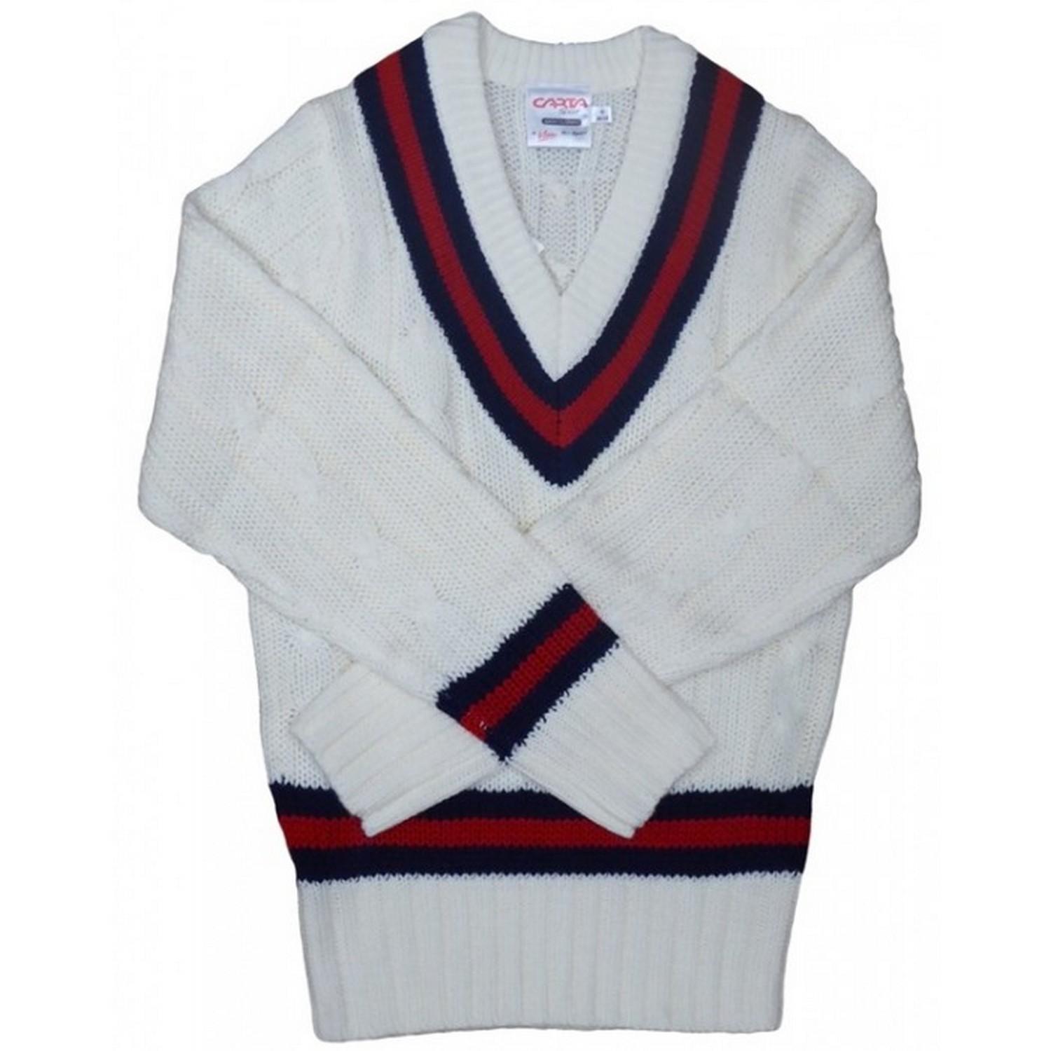Pertemba FR - Apparel Carta Sport crickettrui voor heren L Vloot/wit