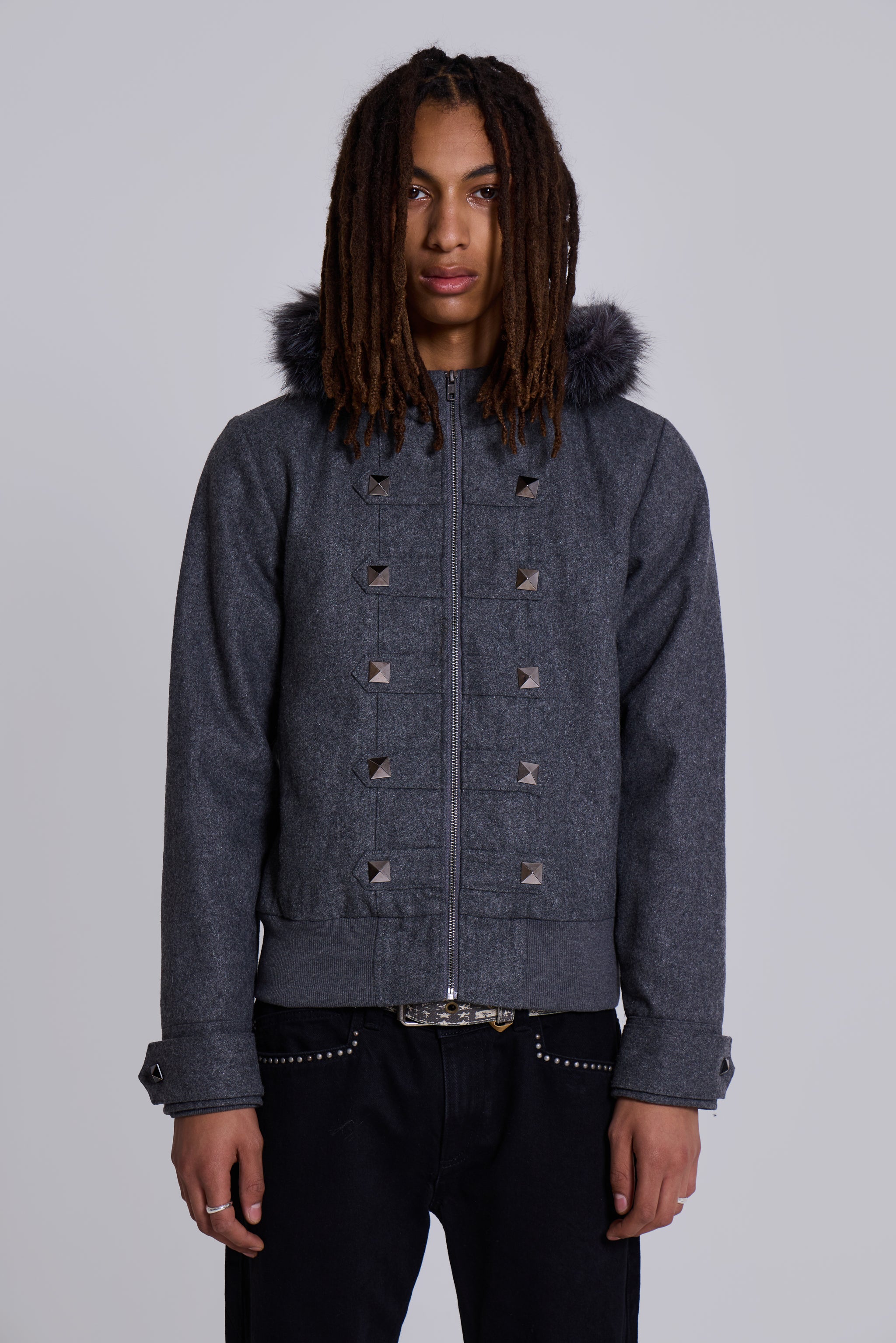 Jaded Man Marl Drummer Hooded Jacket