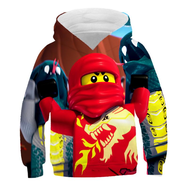 MINISO 2025 Kids Ninjago Hoodies 3D Casual Print Pullover Kids Teen Boys Girls Kids Toddler Sweatshirts Toddler Tops 4-14 Years Old 11-12 Years