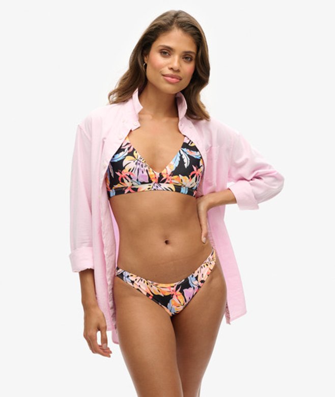 Superdry Klassiek Bikinibroekje met Print Zwart