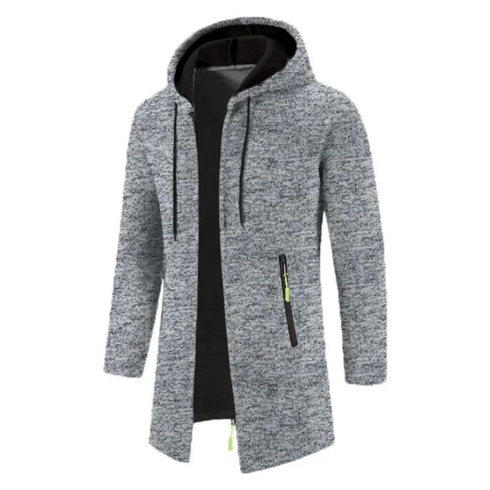 Cloth W Herfst Heren Lange Mouw Sweatshirts voor Heren met Rits Capuchon Heren Oversized Winter Top Jas Jas Warme Streetwear M