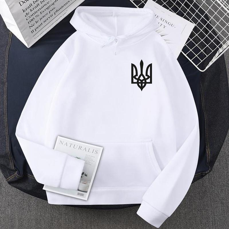 Xuhaijian02 Oekraïne Hoodie Heren Pullover Zelensky Oekraïense Heren Sweatshirt Harajuku Fleece Winter Stand met Oekraïne Hooded Sweatshirt Capuchon M