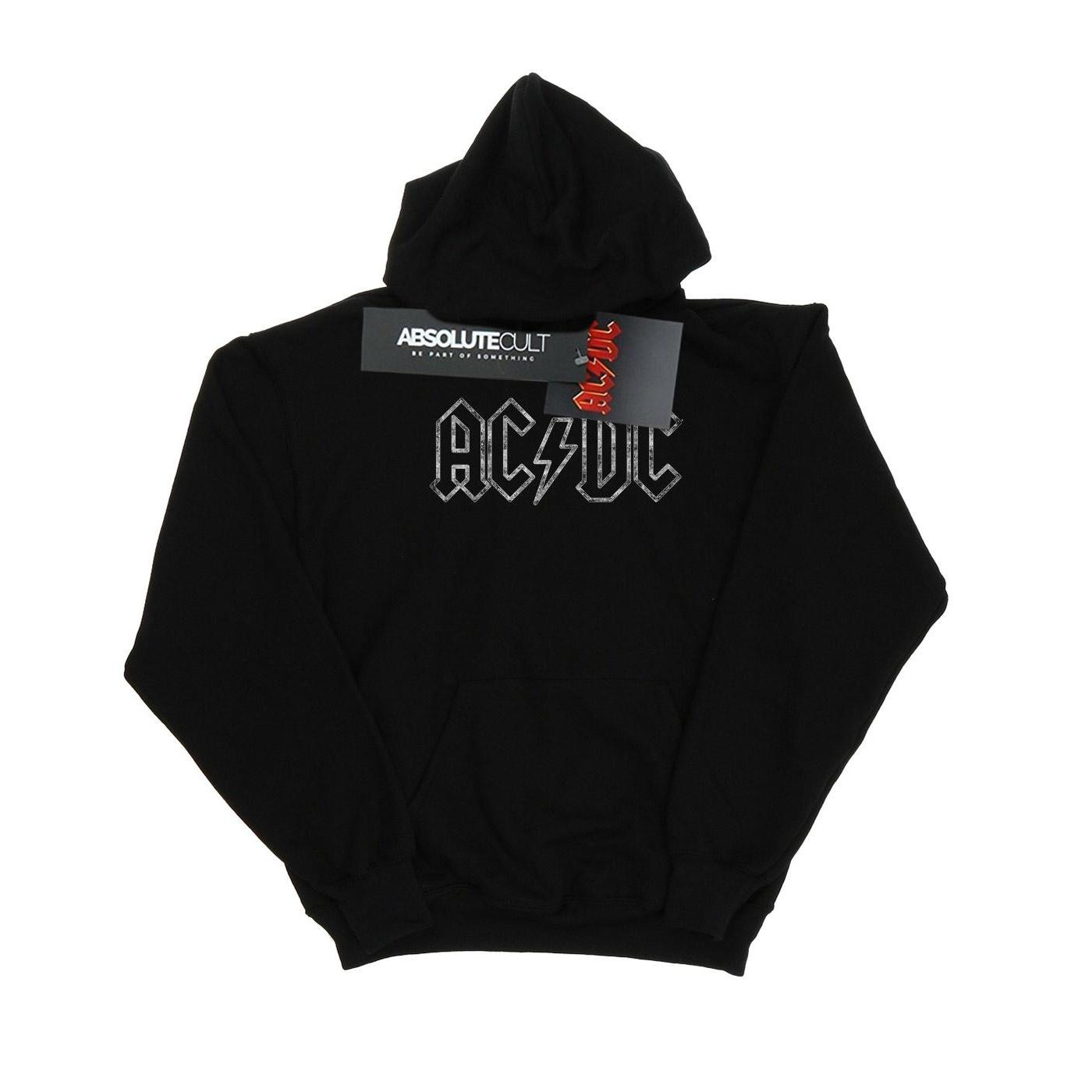 AC/DC Heren hoodie met gekarteld logo XXL zwart