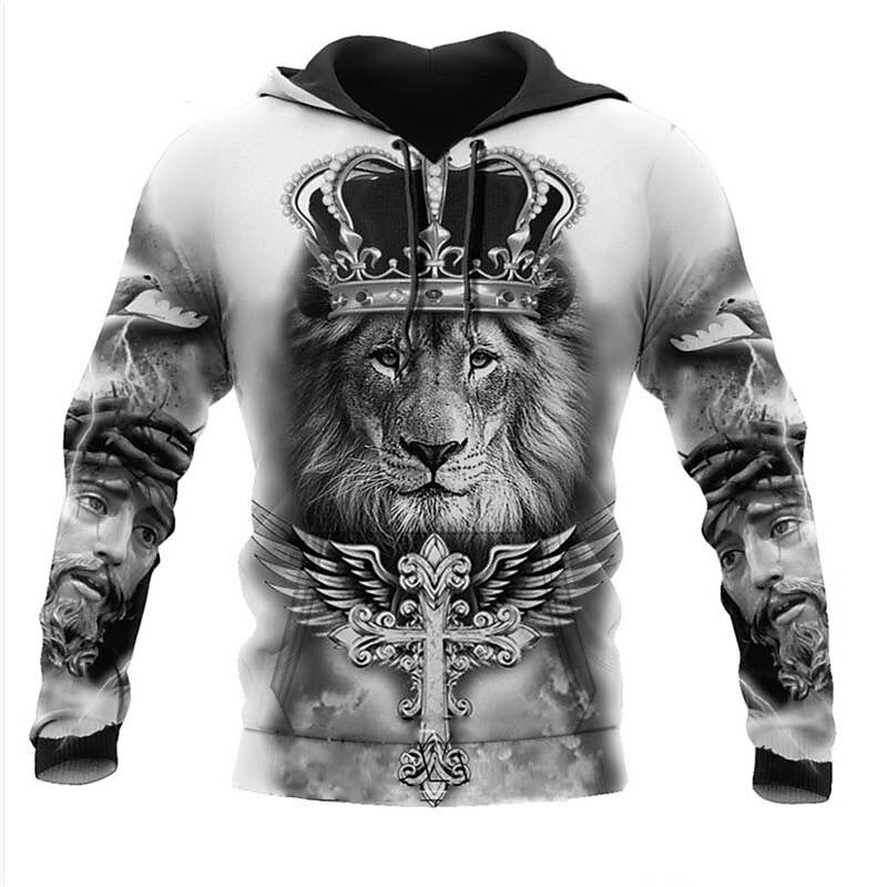 Wengy 2 Heren Hoodie 3d Tijger Gedrukt Losse Designer Sweatshirts Lente Herfst Lange Mouwen Pullover 4XL Oversized Harajuku Y2k Kleding XL
