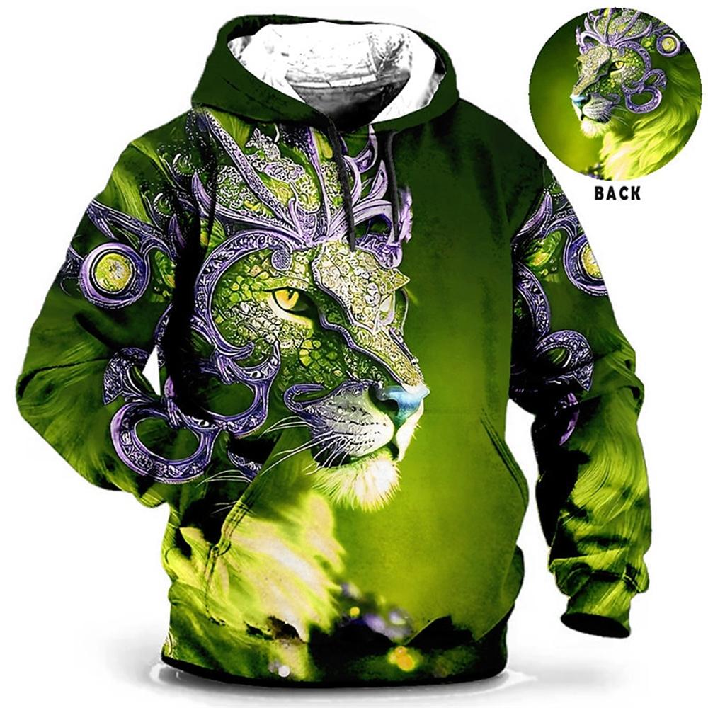 Wengy 2 Heren Hoodie 3d Tijger Gedrukt Losse Designer Sweatshirts Lente Herfst Lange Mouwen Pullover 4XL Oversized Harajuku Y2k Kleding 3XL