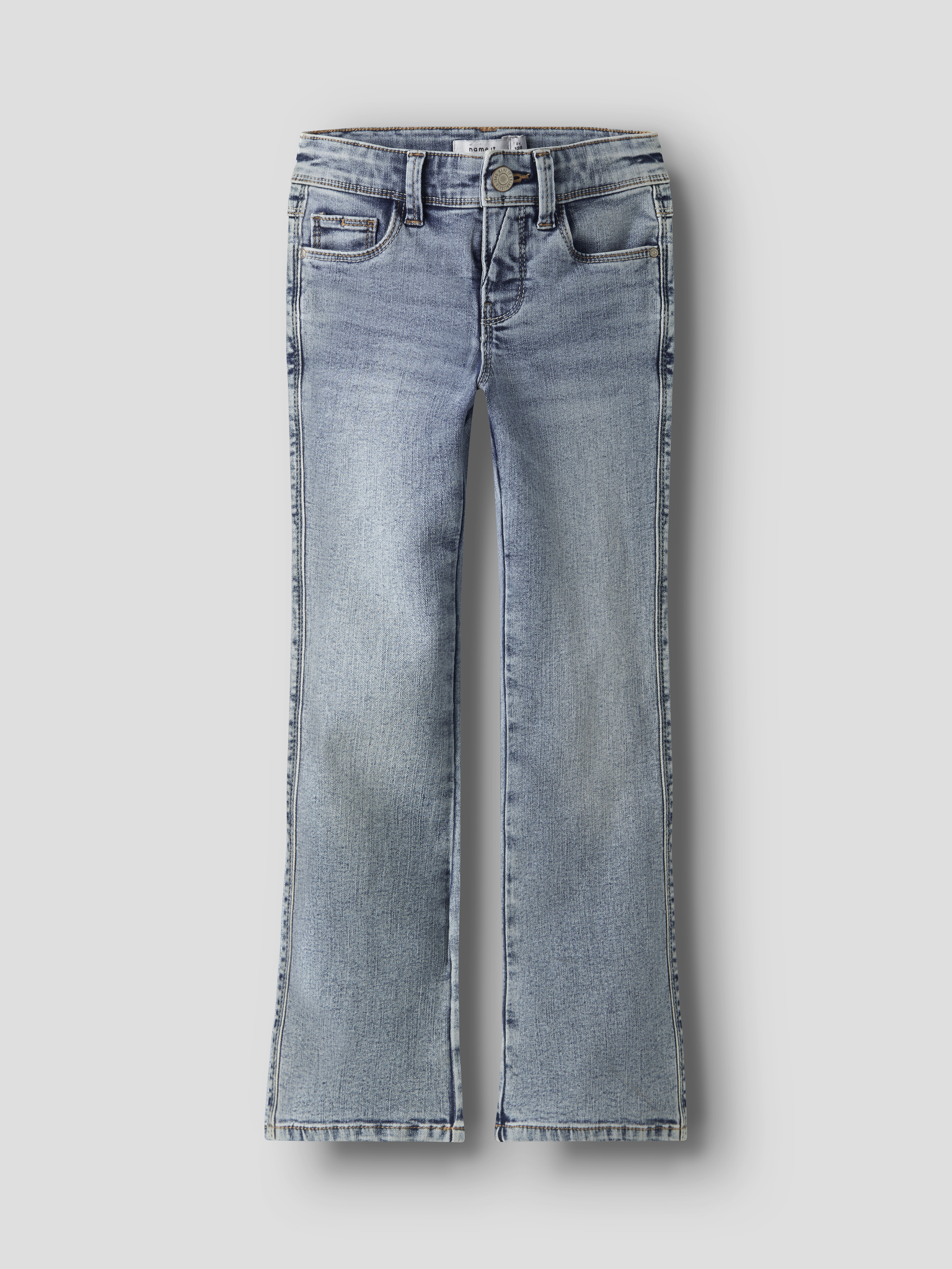 Name it winter jeansbroek meisjes - blauw - bootcut fit - NkfPolly