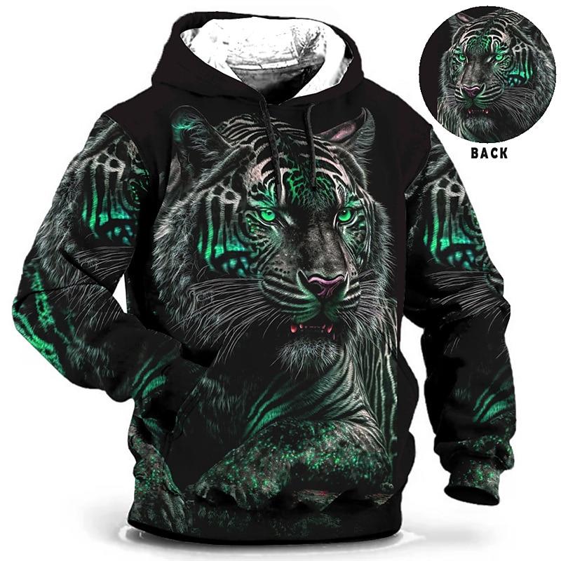 Wengy 2 Heren Hoodie 3d Tijger Gedrukt Losse Designer Sweatshirts Lente Herfst Lange Mouwen Pullover 4XL Oversized Harajuku Y2k Kleding 4XL