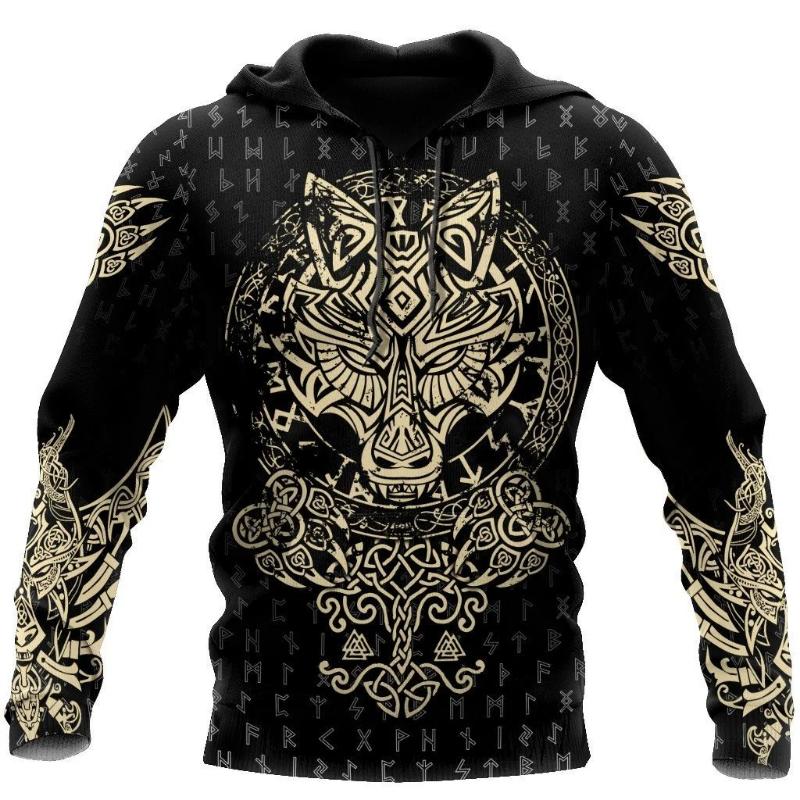 Bobby4 Viking Harajuku Pullover Nieuwe Heren Hoodie 3D Print Heren Capuchon Sweatshirt Oversized Vintage Herenkleding Herfst Lange Mouwen Tops 2XL
