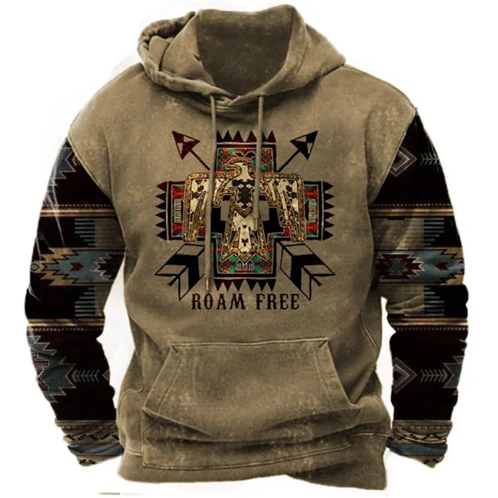 ETST42 Nieuwe Hoodies Sweatshirt Heren Hoodie 3D Cowboy Bedrukte Pullover Oversized Heren Tops Mannelijk Yellowstone Losse Vintage Kleding Hot M