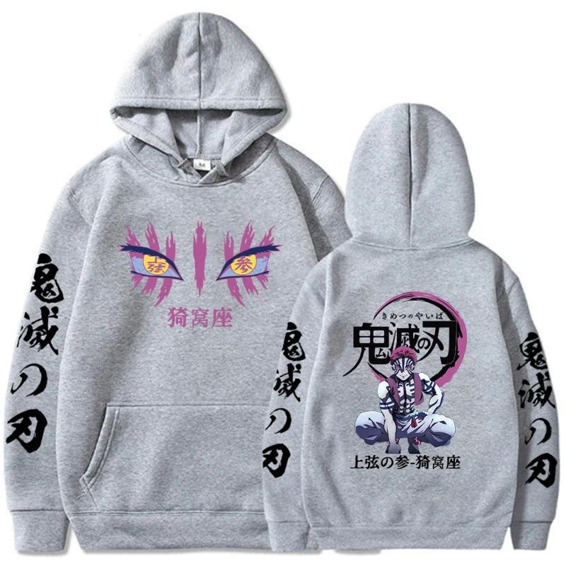 A Good-Looking T-shirt Japanese Anime Autumn New Hoodies for Men Akaza Manga Graphic Streetwear Pullover Hoody Long Sleeve Hooded Sweatshirt S