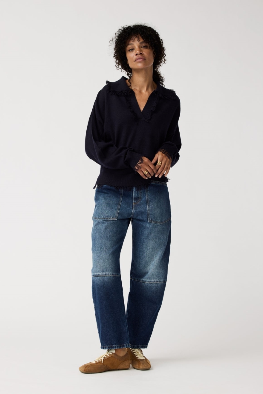 Alchemist Damen vegan Jeans Heather Dunkelblau Vintage