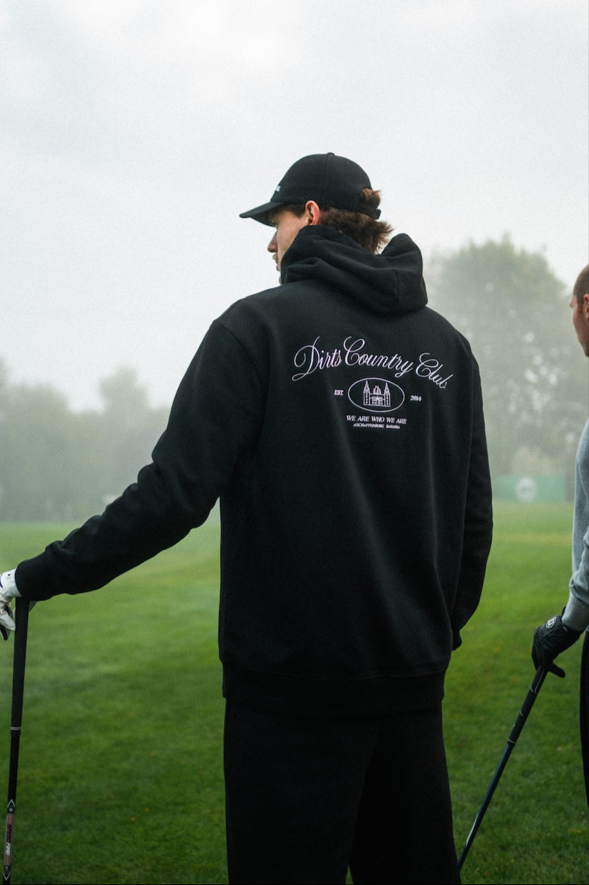 DIRTS Herren vegan Hoodie Classic Country Club Schwarz