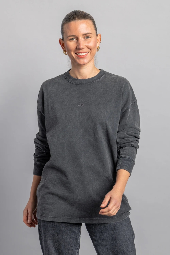 DIRTS Herren vegan Longsleeve Faded Black