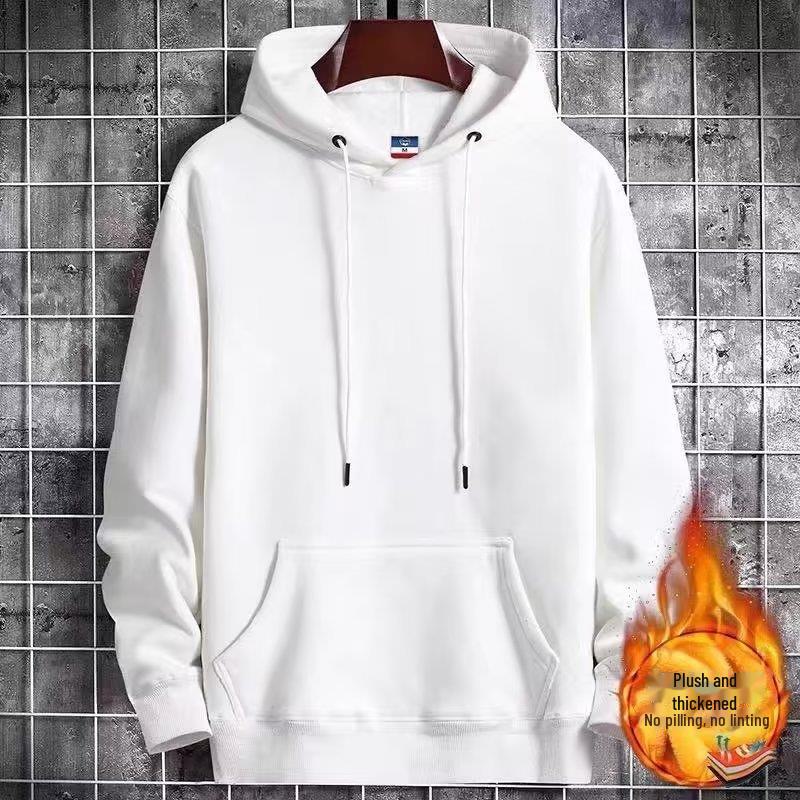 VantaGoods Heren herfst/winter plus fluweel dikke 360g puur katoenen hoodie - warm, veelzijdig, losse pasvorm voor koppels XL