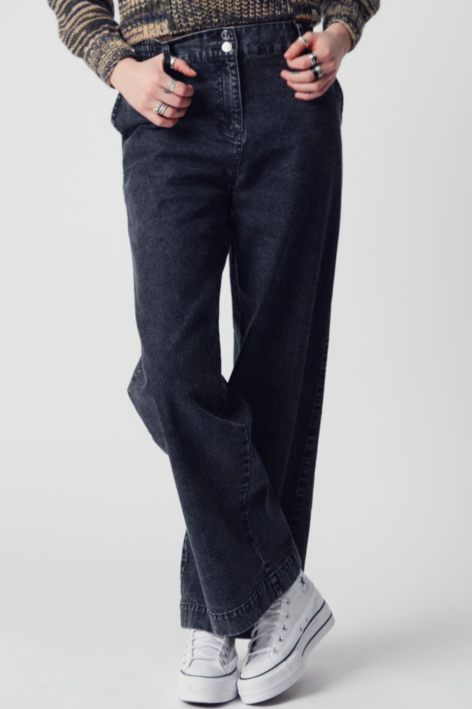 KOMODO Damen vegan Tiger Hose Washed Grau