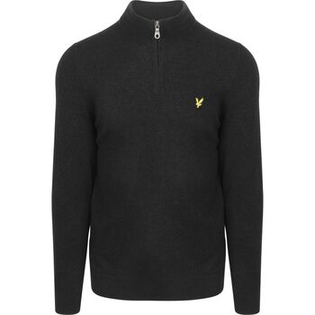 Lyle And Scott Trui  Lyle Scott Half Zip Pullover Lamswol Zwart