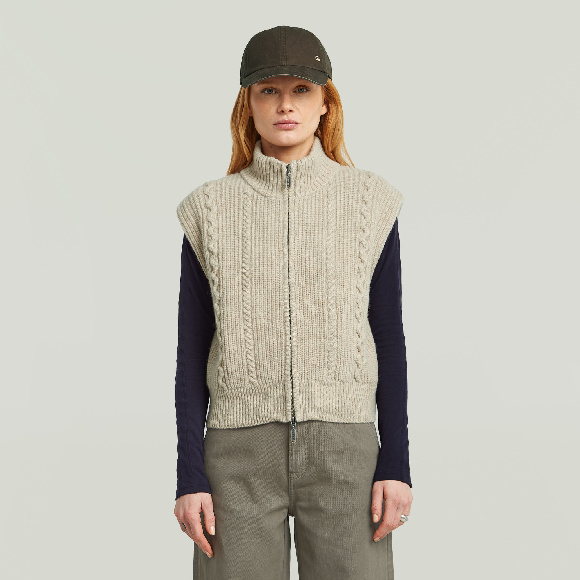G-Star RAW Cable Full Zip Gebreid Vest - Meerkleurig - Dames