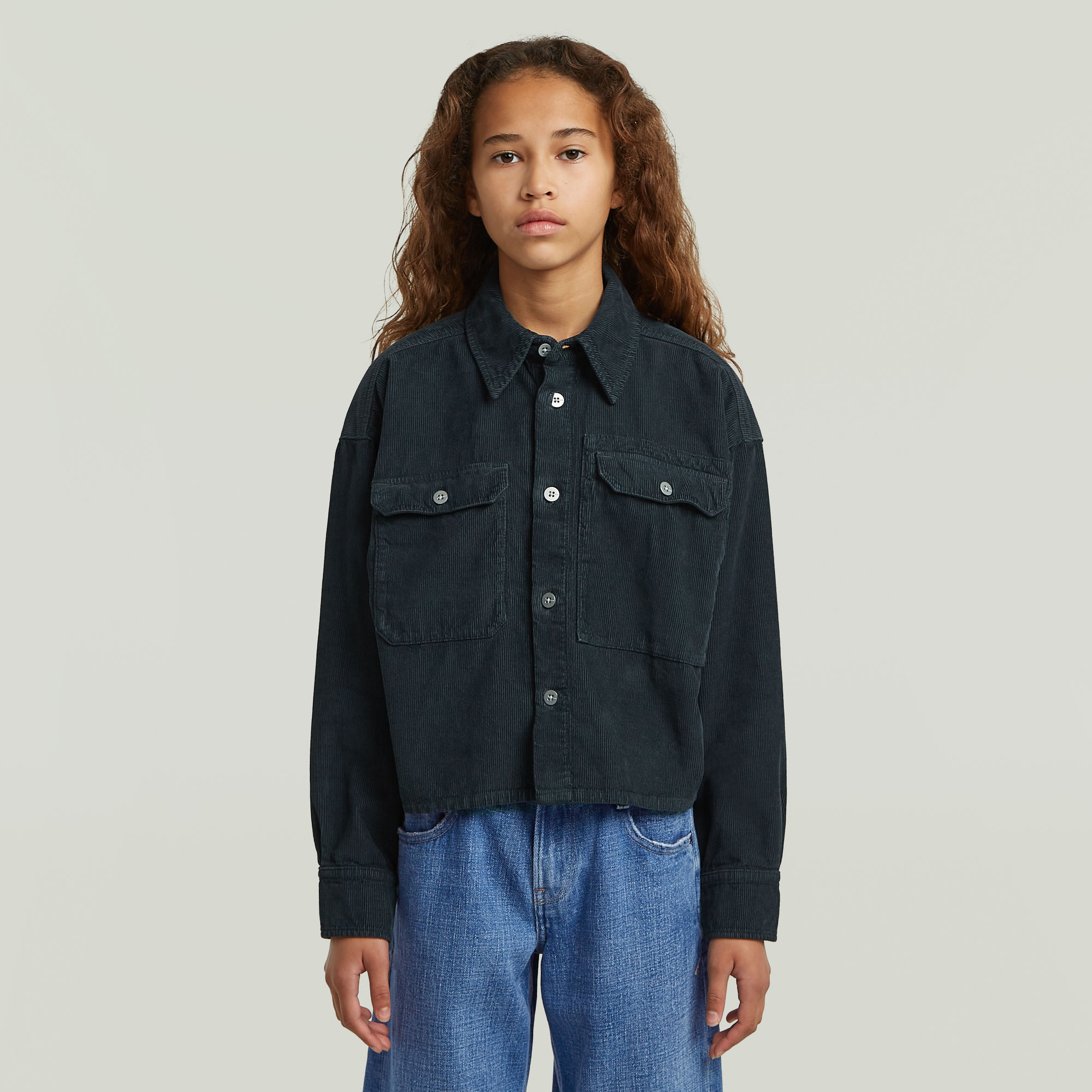 G-Star RAW Overhemd Cropped Pocket voor meisjes - Donkerblauw - meisjes