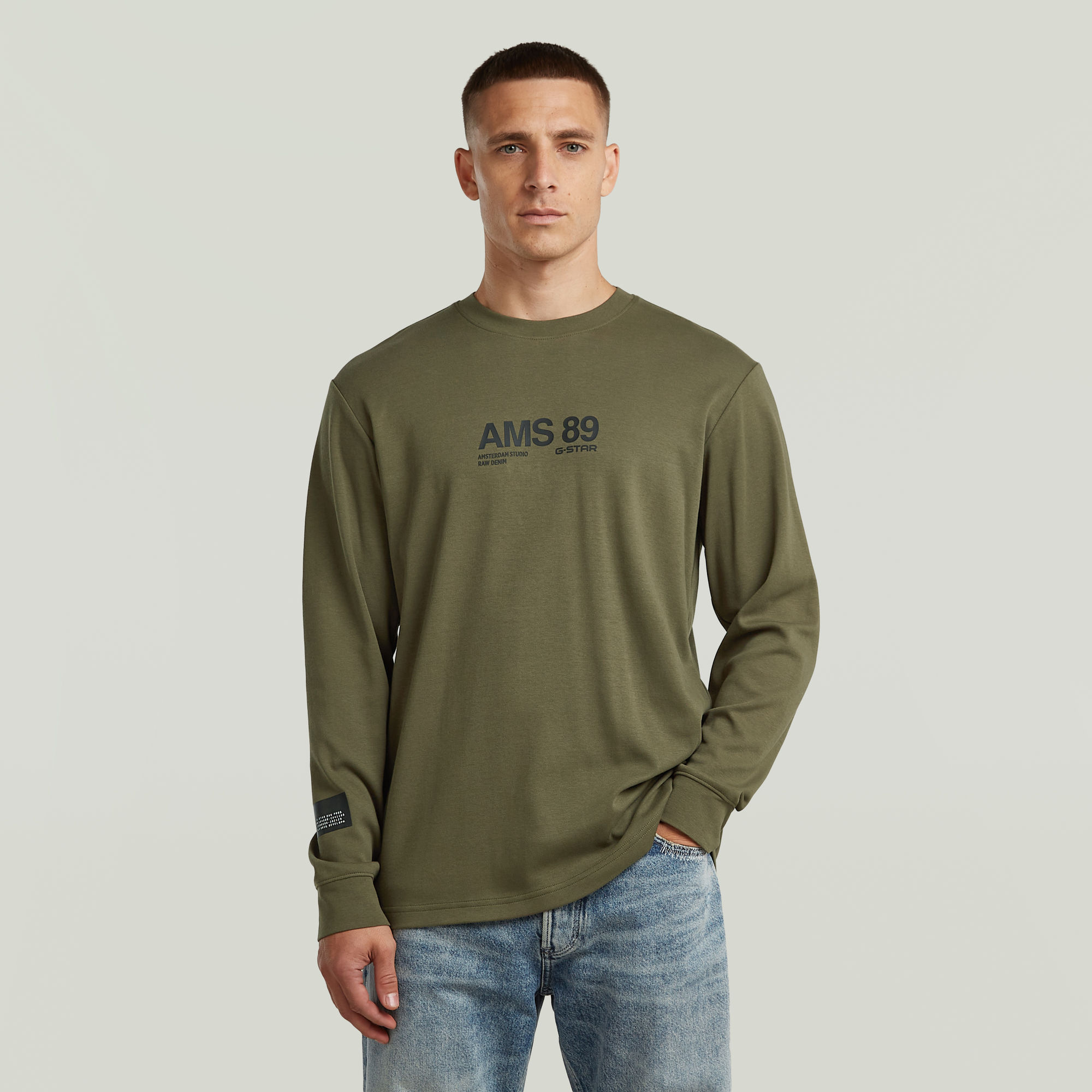 G-Star RAW Ams 89 T-shirt - Groen - Heren