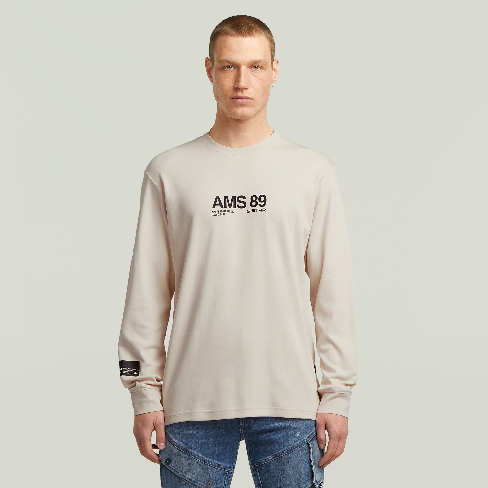 G-Star RAW Ams 89 T-shirt - Wit - Heren