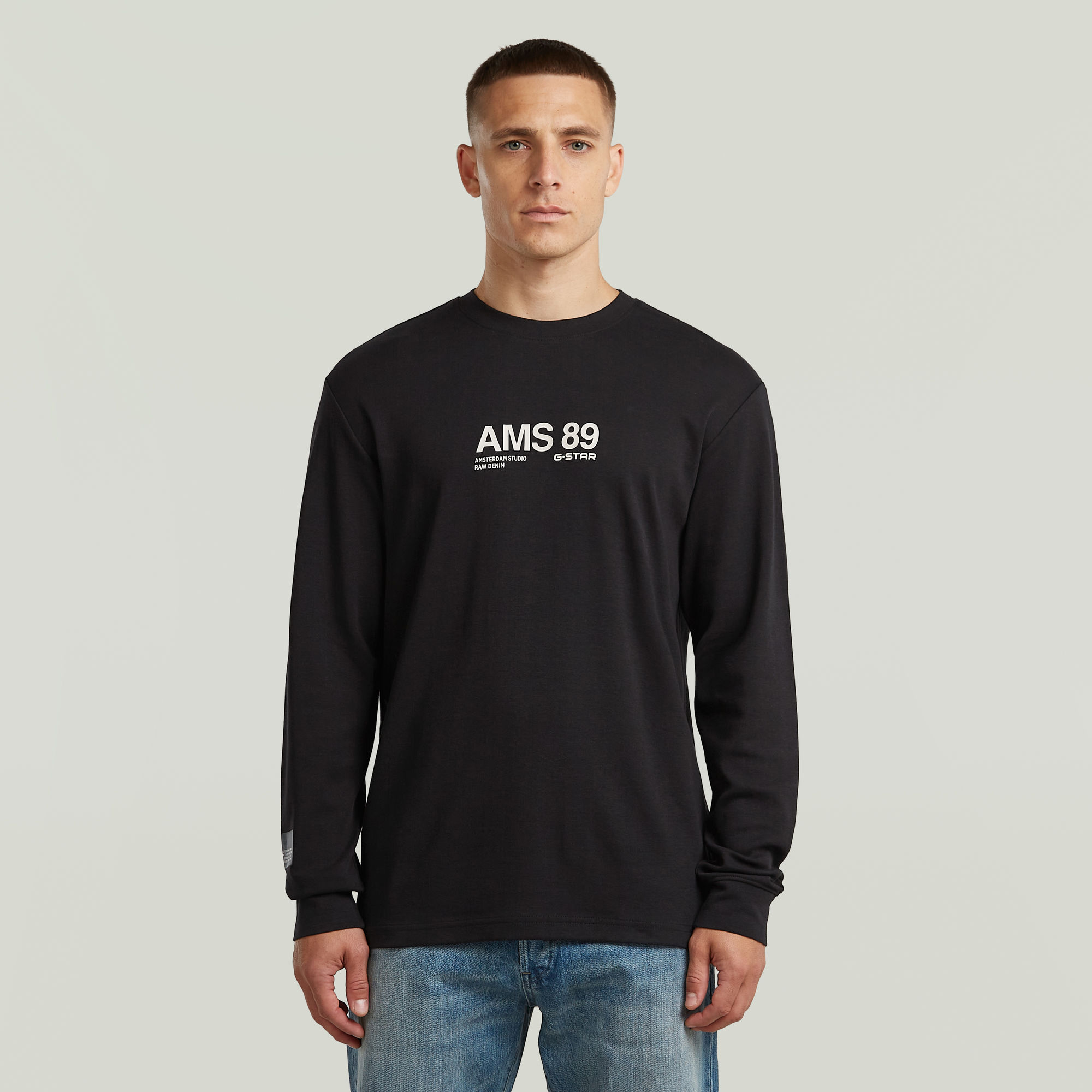 G-Star RAW Ams 89 T-Shirt - Zwart - Heren