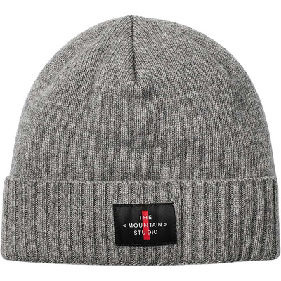 The Mountain Studio Heren Cashmere Mix Cross Logo Muts