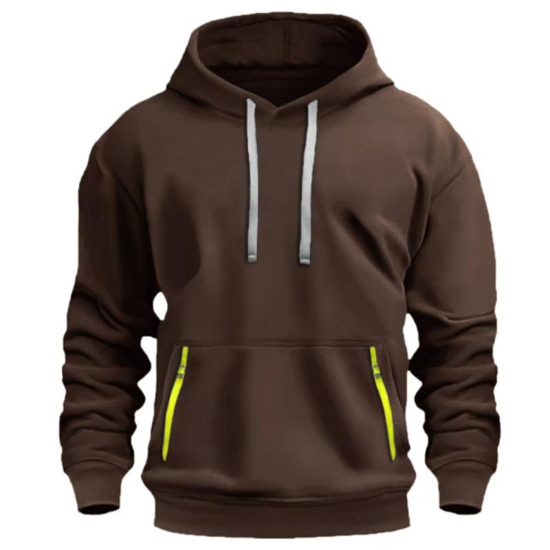 Cloudy and sunny days Men's Hoodie 2025, Casual Sporty Hoodie, Autumn and Winter Top, Arm Pocket Zipper Hoodie XL