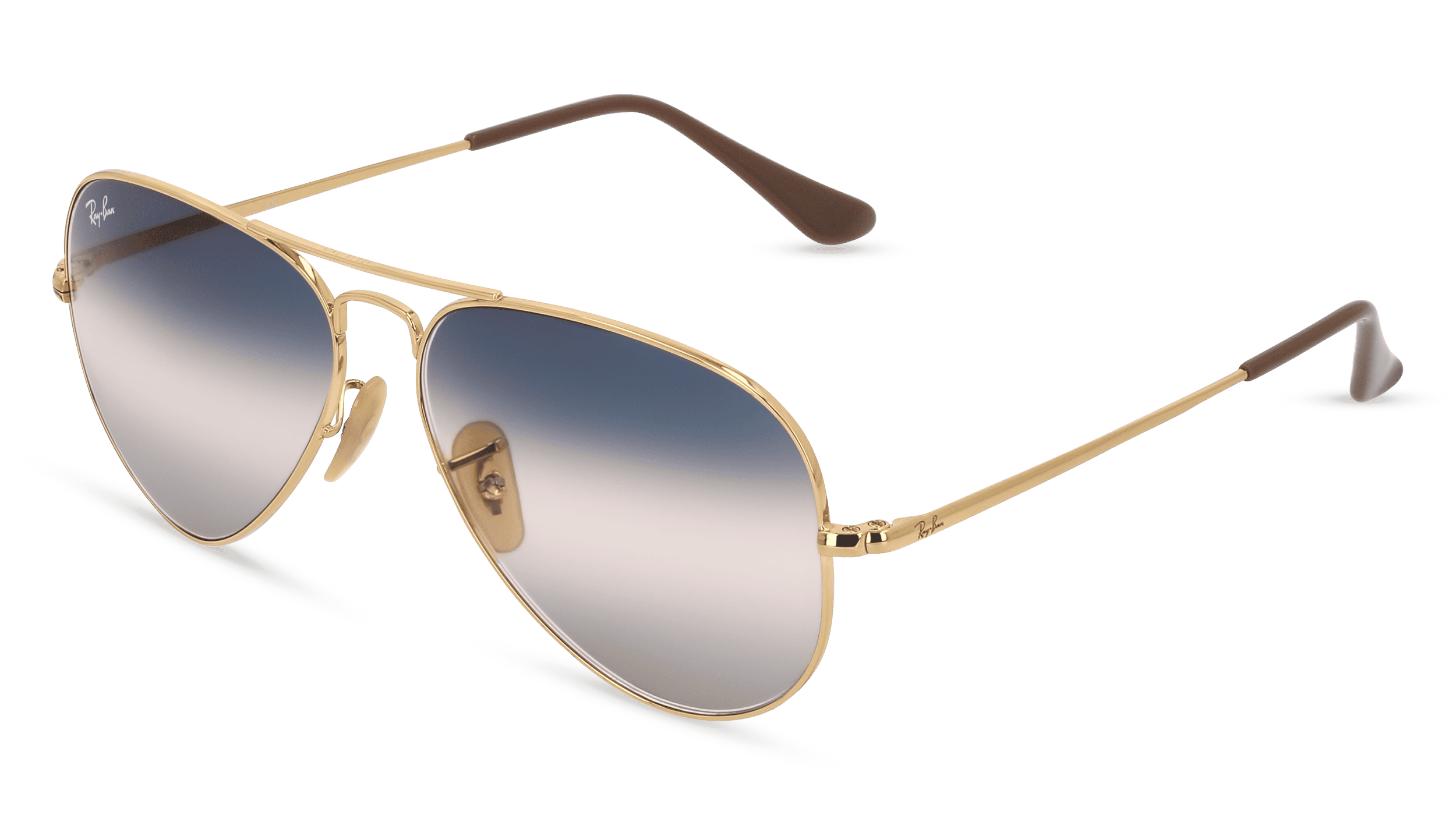 RAY-BAN RB 3689 AVIATOR METAL II Unisex Zonnebril, Goud glanzend