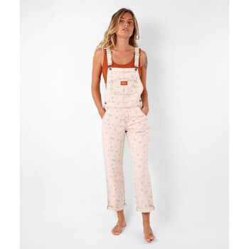 Oxbow Broek  Bedrukte denim overall MARGARIDA