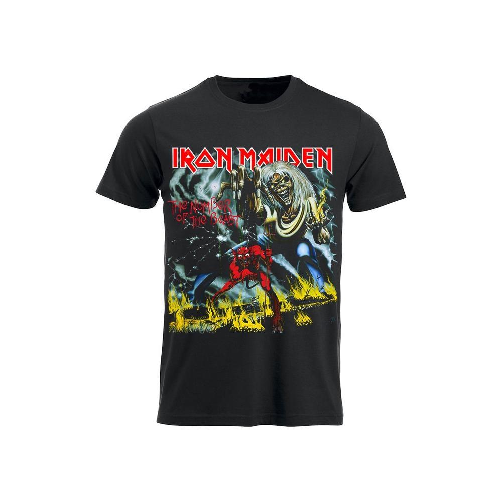 Rockshirts Iron Maiden Number of the beast Kinder T-shirt 140 zwart