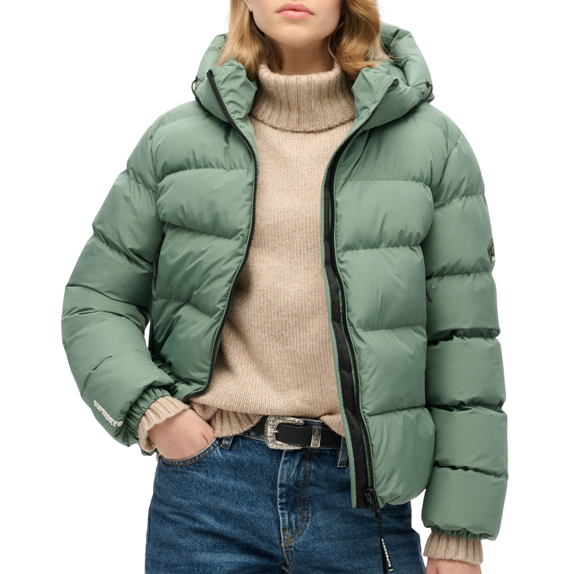 Superdry Hooded Sports Puffer Winterjas Dames
